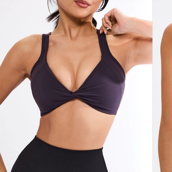 Buffbunny Collection Other - Buff bunny collection Twist-Front Sports poshknit twist halter purple shadow